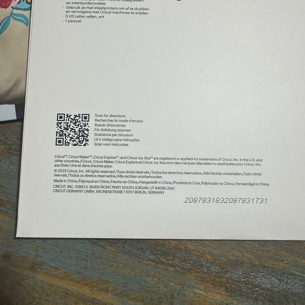 Cricut Printable Iron-On for Light Fabrics 5 Sheets White 8.5x11 Lot of 2 - Picture 6 of 7